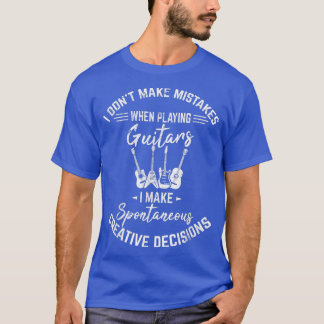 T-shirt Je ne commets pas d'erreurs drôle Lo Guitare Lecte