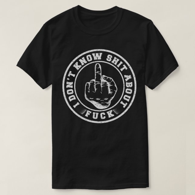 T-shirt Je Ne Connais Pas Le Badge Distressed (Design devant)