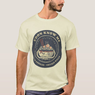 T-shirt Je ne connais pas Udon, chef nouille grincheux, bl