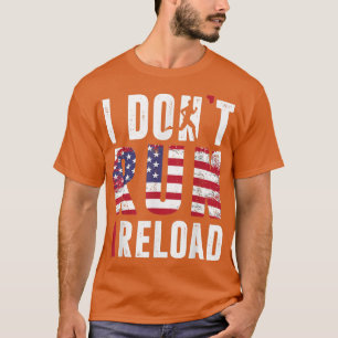 T-shirt Je ne cours pas je recharge les patriotes du drape
