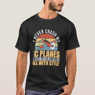 T-shirt Je ne crasse jamais mes plans RC Rétro Remote Cont