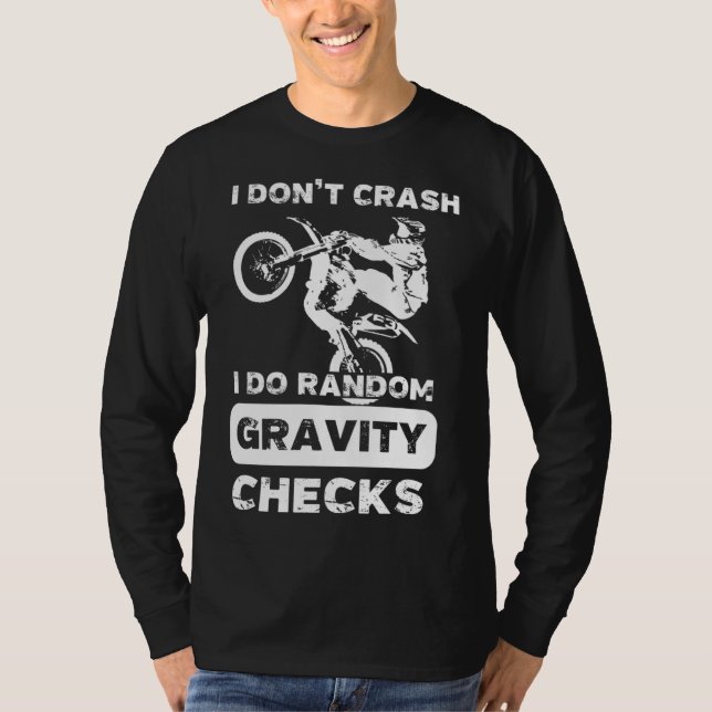 T-shirt Je ne crasse pas Je fais Random Gravity Checks Rac (Devant)