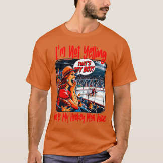 T-shirt Je Ne Crie Pas Ceci Est Mon Entraîneur Voix Hockey