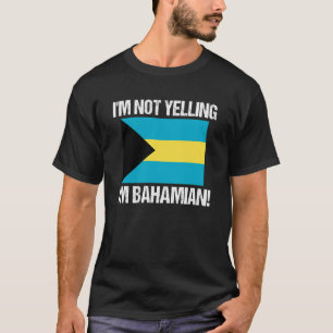 T-shirt Je Ne Crie Pas Drapeau National Bahaméen Bahamas L