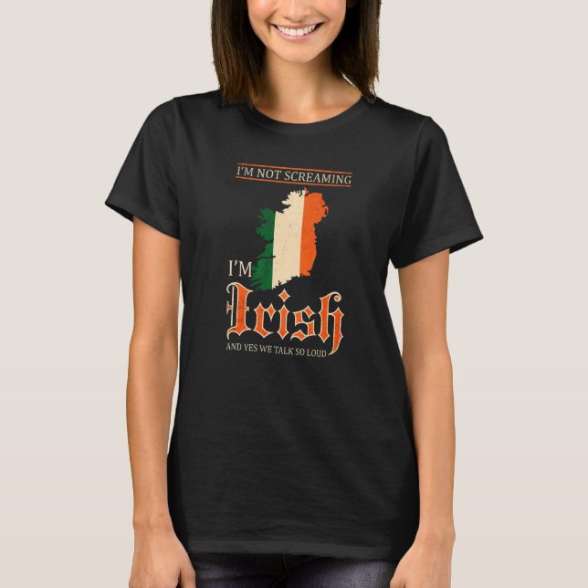 T-shirt Je ne crie pas Je suis Irlande 2 (Devant)