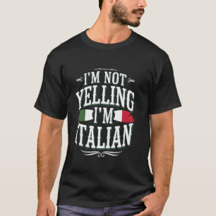 T-shirt Je Ne Crie Pas, Je Suis Italien Drôle Cultura