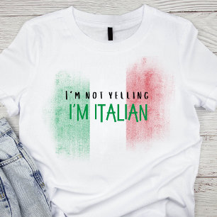 T-shirt Je ne crie pas, je suis Italien drôle Italie T-Shi