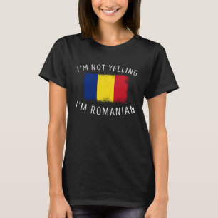 T-shirt Je ne crie pas, je suis Romänia   fierté de la Rou