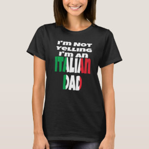 T-shirt Je Ne Crie Pas Je Suis Un Papa Italien Drapeau De
