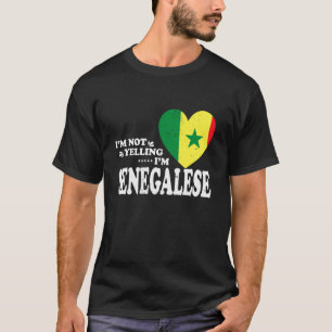 T-shirt Je ne crie pas, je suis un souvenir du drapeau sén