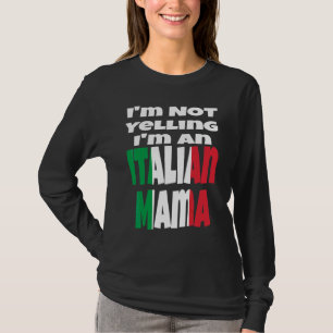 T-shirt Je Ne Crie Pas Je Suis Une Maman Italienne Drapeau