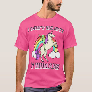 T-shirt Je ne crois pas en la conception humaine fille