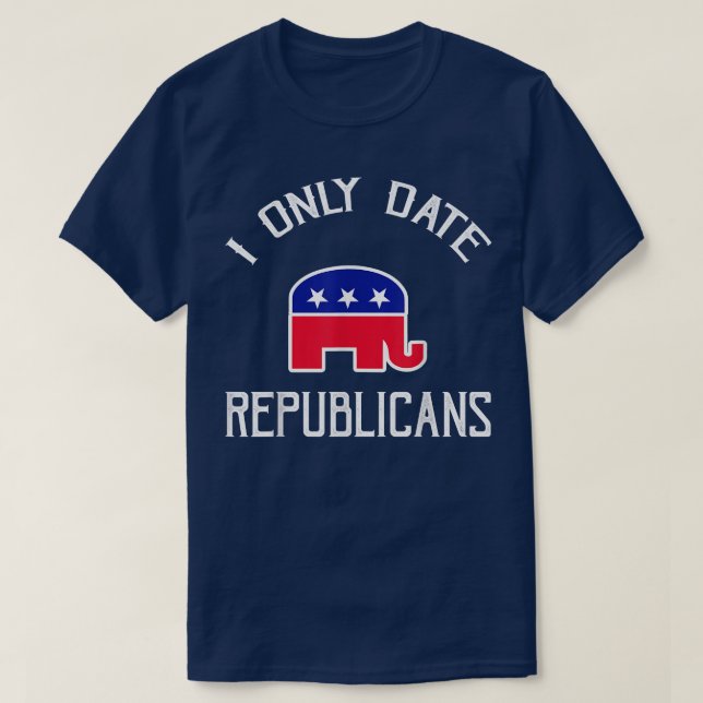 T-shirt Je ne date que les Républicains Drôle Rencontre Ré (Design devant)