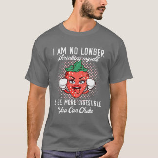 T-shirt Je Ne Diminue Plus La Fraise Vintage Rétro