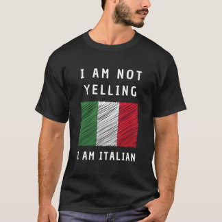 T-shirt Je Ne Dis Pas Que Je Parle Juste Drapeau Italien H