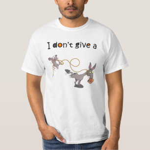 T-shirt je ne donne pas de souris marchant un âne