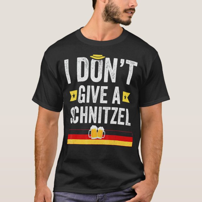 T-shirt Je ne donne pas un Schnitzel allemand (Devant)