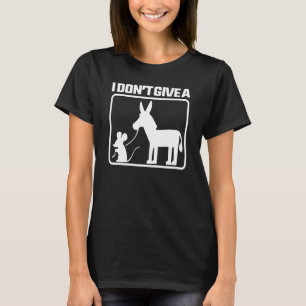 T-shirt Je ne donne pas une SOURIS marchant sur un âne