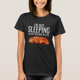 T-shirt Je Ne Dors Pas Je Me Repose Juste Les Yeux Chat Sl