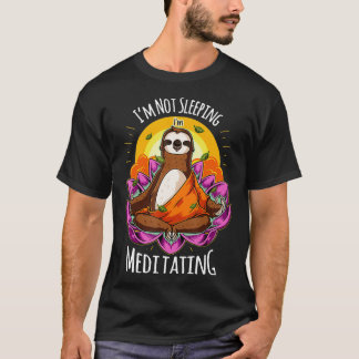 T-shirt Je Ne Dors Pas Je Médite La Fente YOGA
