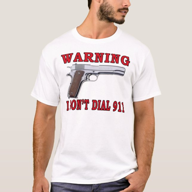 T-shirt Je ne fais pas compose 911 (Devant)