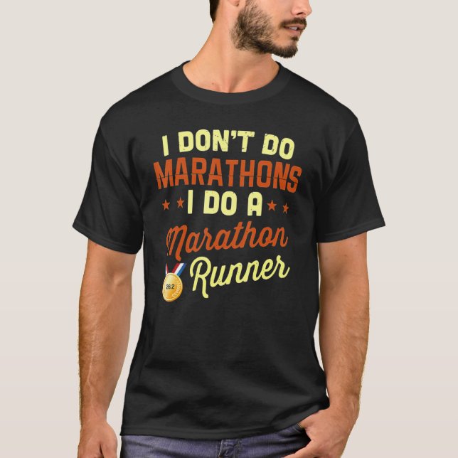 T-shirt Je ne fais pas de marathons - Courir (Devant)
