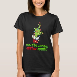 T-shirt Je ne fais pas de tenues de Noël assorties Xmas Fa