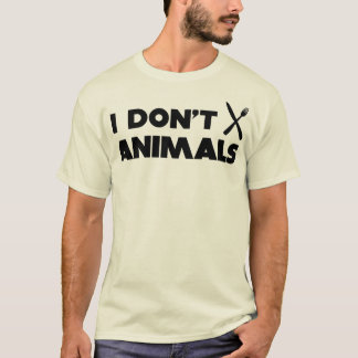 T-shirt je ne fais pas des animaux de knifefork
