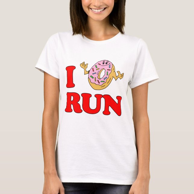 T-shirt Je Ne Fais Pas (Donut) Courir Un Spectateur (Devant)