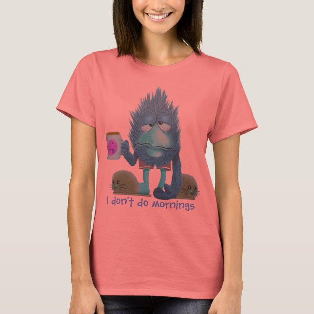 T-shirt Je ne fais pas le matin (Devant)