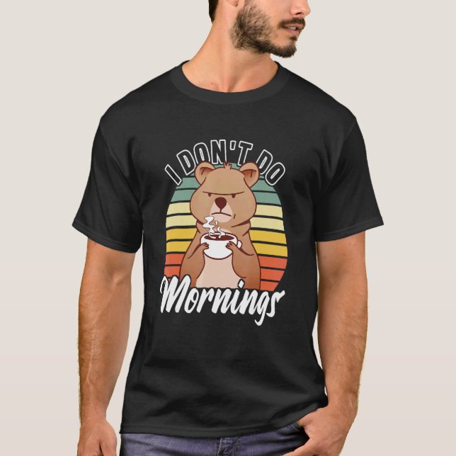 T-shirt Je ne fais pas le matin Pyjamas Grumpy Morning Int (Devant)