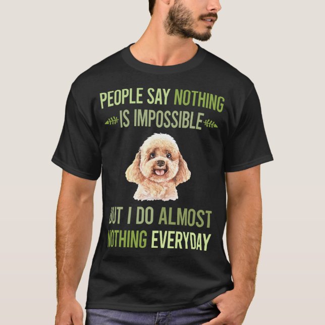 T-shirt Je ne fais rien Poodle de jouet 01 (Devant)