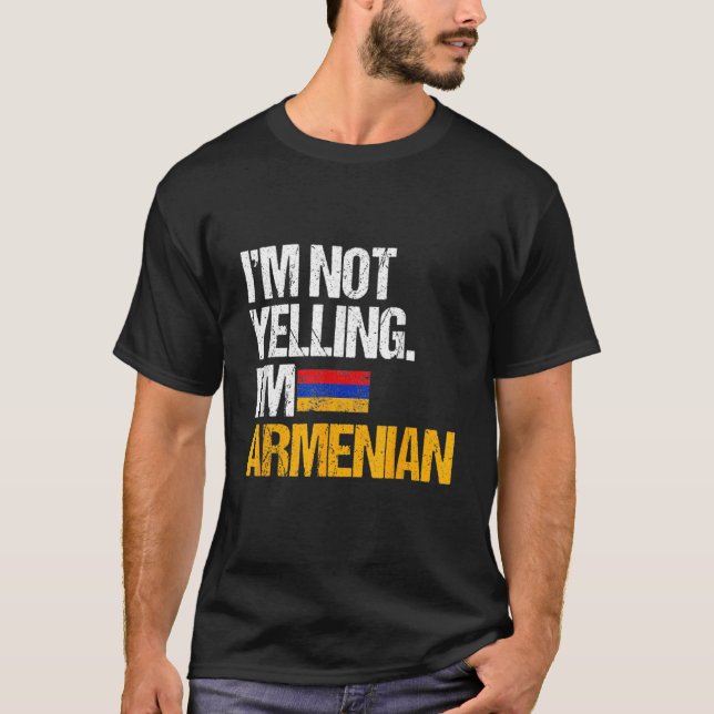 T-shirt Je ne hurle pas arménien (Devant)