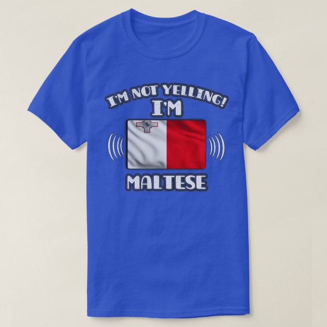 T-shirt Je ne hurle pas cadeau maltais pour maltais avec R (Design devant)