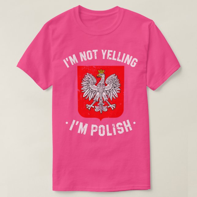 T-shirt Je ne hurle pas im polonaise drôle Pologne citatio (Design devant)