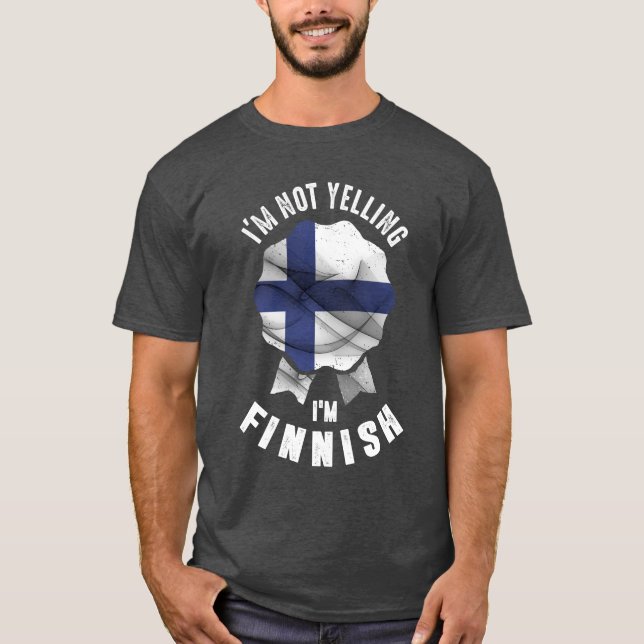 T-shirt Je ne hurle pas Je suis finlandais (Devant)