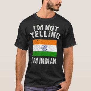 T-shirt Je ne hurle pas Je suis Indien