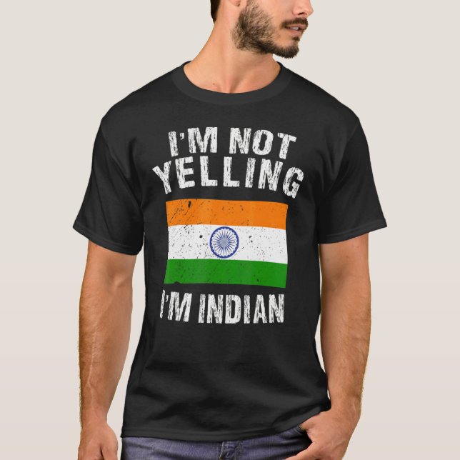 T-shirt Je ne hurle pas Je suis Indien (Devant)