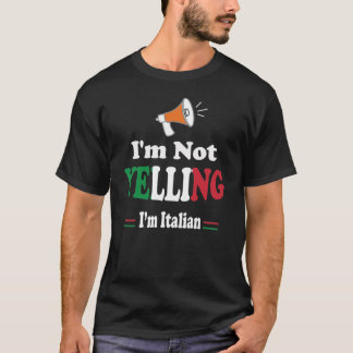T-shirt Je ne hurle pas Je suis Italien