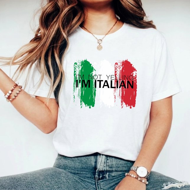 T-shirt Je ne hurle pas, je suis Italien drôle Italie T-Sh (Créateur téléchargé)