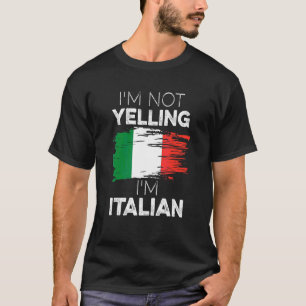 T-shirt Je ne hurle pas Je suis Italienne Hommes Femmes
