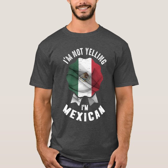 T-shirt Je ne hurle pas Je suis Mexicaine (Devant)