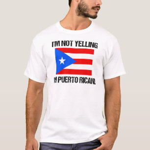 T-shirt Je ne hurle pas Je suis Porto-Rico Country Flag PR