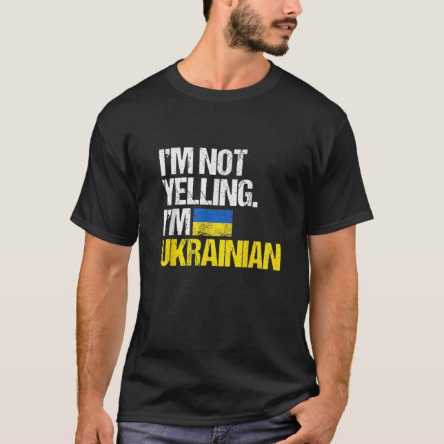 T-shirt Je ne hurle pas ukrainien (Devant)