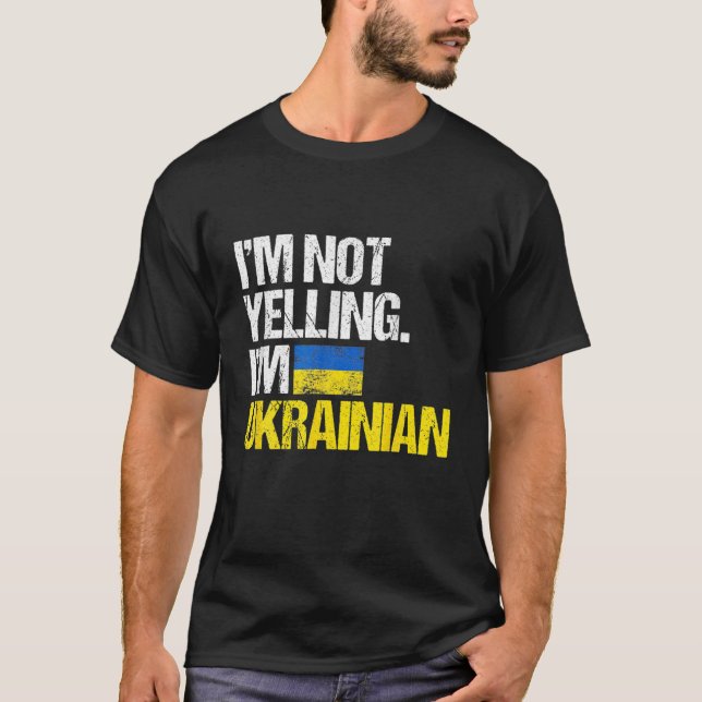 T-shirt Je ne hurle pas ukrainien (Devant)