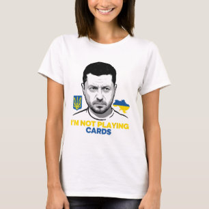 T-shirt Je ne joue pas aux cartes Zelensky Trump soutien à