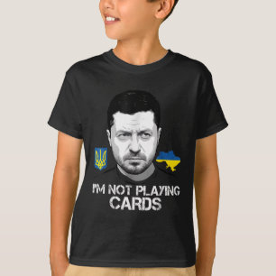 T-shirt Je ne joue pas aux cartes Zelensky Trump Support