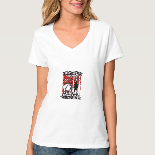 T-shirt je ne l'ai pas combattu parce que je détestais qu' (Devant)