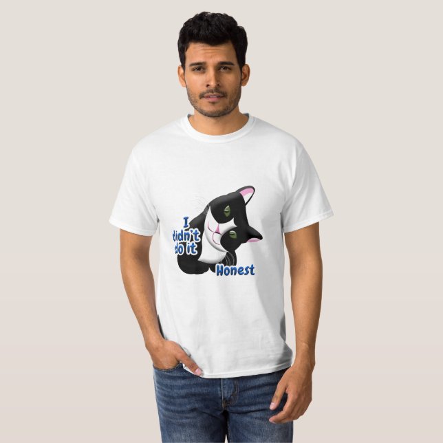 T-shirt Je ne l'ai pas fait Chat (Devant entier)
