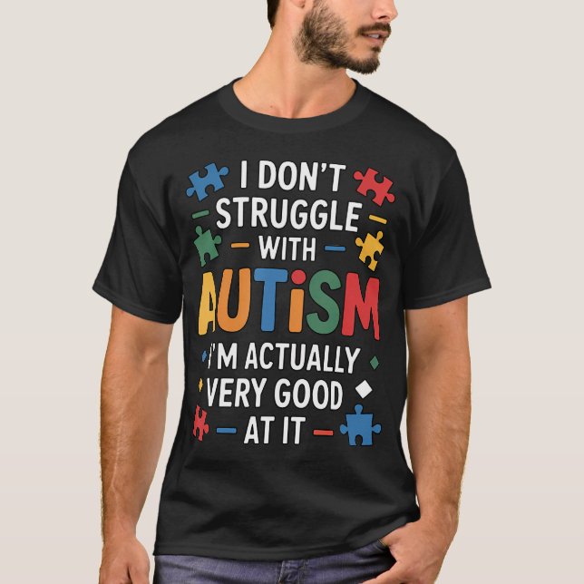 T-shirt Je ne lutte pas avec le Mois de la sensibilisation (Devant)